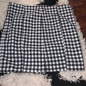 Free people gingham print mini skirt
